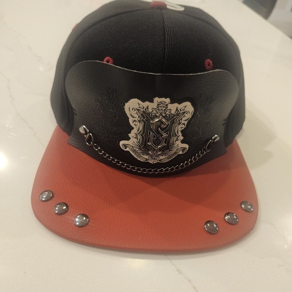 Disney Parks Adult Haunted Mansion Baseball Cap Hat‎ Adjustable Leather NEW